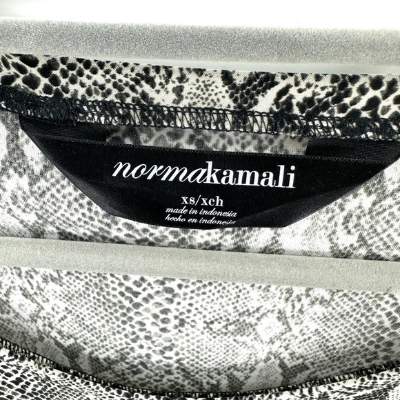 Norma Kamali Size XS Snake Reptile Print Shirt Long Sleeve Stretch Top - Picture 4 of 8